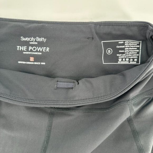 Sweaty Betty Gray The Power Mid Rise Mesh Running Yoga Small Cropped Leggings - Picture 5 of 6